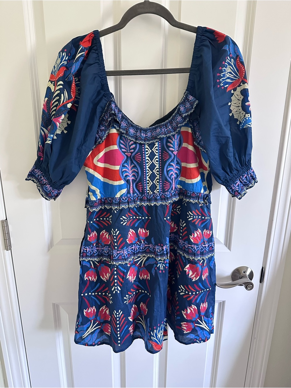 Farm Rio Navy Floral Smocked Romper - Picture 3 of 5